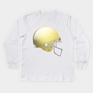 Original Football Helmet In Yellow Color Kids Long Sleeve T-Shirt